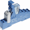 Relais inverseur 2 contacts 24V 8A GRECON, idéal pour le contrôle de circuits électriques avec une capacité de charge élevée.