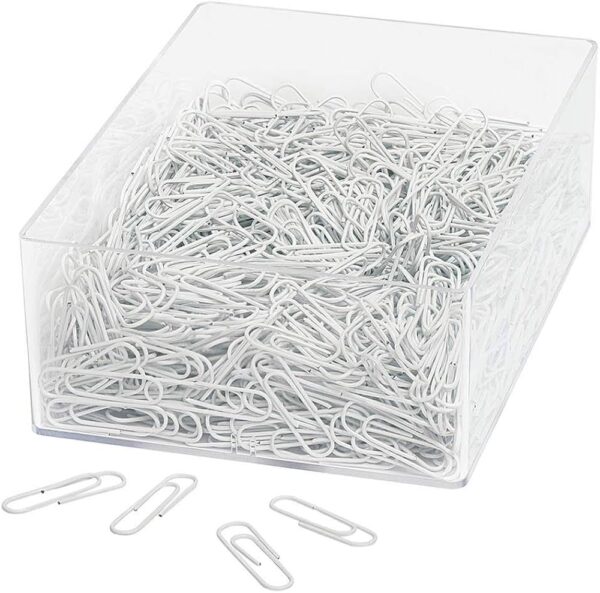 trombone-detectable-geant-blanc-30-unites-2601006 Trombones détectables géants blancs, paquet de 30 unités, conçus pour une utilisation sécurisée en milieu sensible.