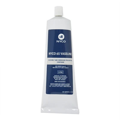 nyco-65-vaseline-100gm-tube-air-3565-a-issue-2-8892516594 Nyco 65 Vaseline est une graisse de protection versatile, conçue pour lubrifier, assembler et prévenir la corrosion.