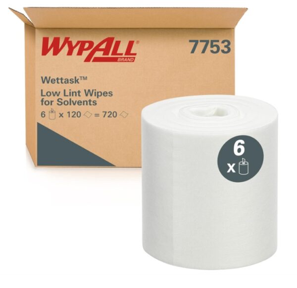 ESSUYEUR KIMTECH WETTASK 7753 30,5X15CM ROULEAU 120 FORMATS CARTON DE 6 ROULEAUX CARTON(S) DE 6 PIECE(S)