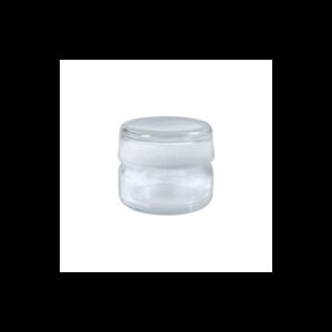 Pot en verre Benzinier de Sarl Almax, idéal pour le stockage de cosmétiques ou de produits alimentaires.